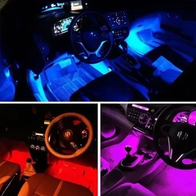 Tira De Luces Led Multicolor Para Interior De Auto 12v Rgb - Imagen 2