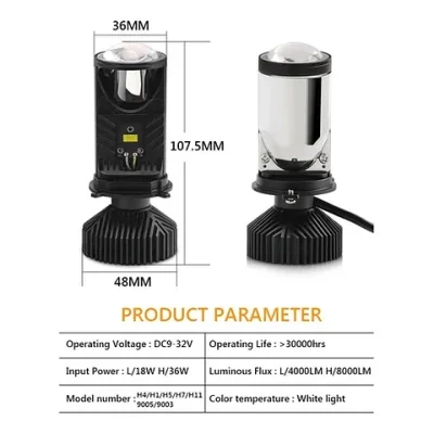 Led Optico H4 Y9 36w - Imagen 5