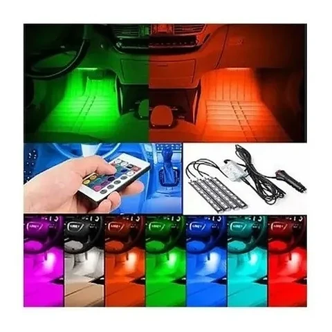 Tira De Luces Led Multicolor Para Interior De Auto 12v Rgb