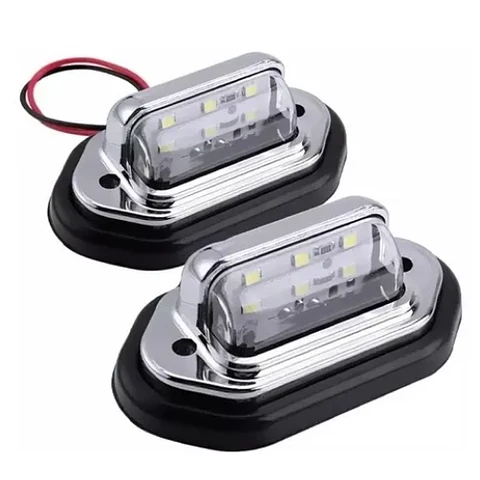 Luz REPUESTO Patente 6 Led Universal Autos Camionetas 12-24v x2pcs