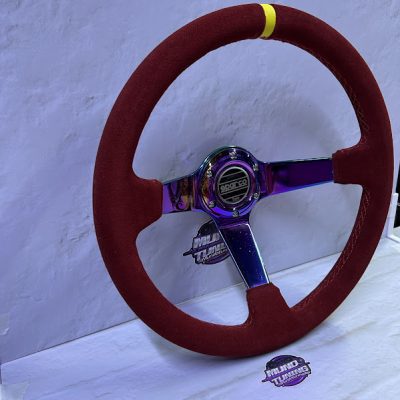 VOLANTE DEPORTIVO GAMUZA SPARCO ROJO - Imagen 2