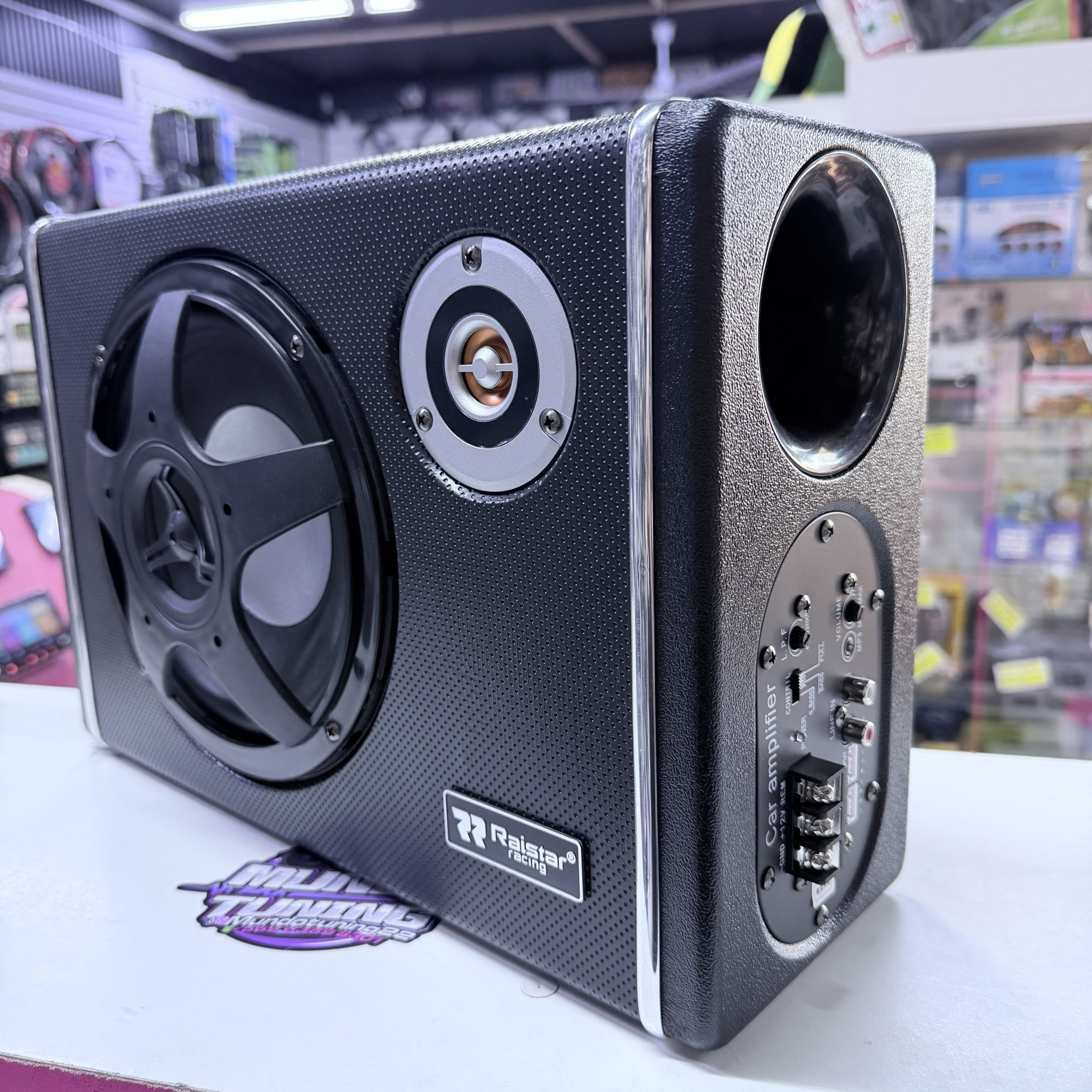 Subwoofer Plano Amplificador Parlante + Kit Instalación 12v - Imagen 2