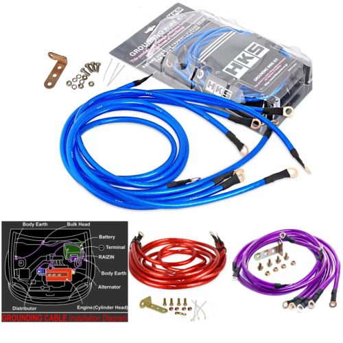 KIT CABLE TIERRA HKS ( COLOR ROJO )
