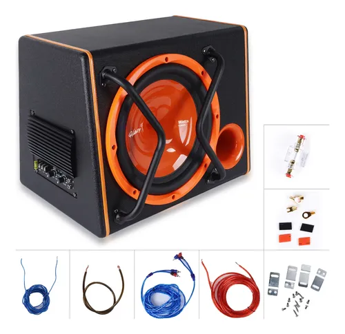 Subwoofer Kuerl 1800w Amplificado + Kit Instalación